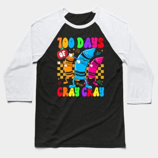 100 Days Cray Cray Of School Teacher Boys Girls Baseball T-Shirt